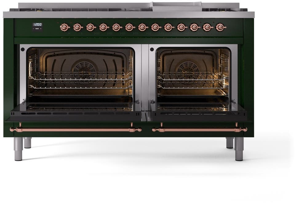 Ilve UP60FNMPEGPLP Emerald Green With Copper Trim, Lp