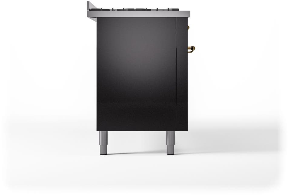 Ilve UP60FNMPBKGLP Glossy Black With Brass Trim, Lp
