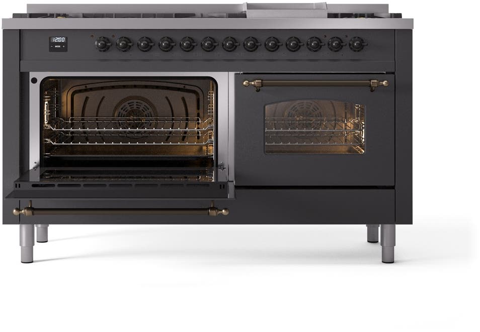 Ilve UP60FNMPMGBLP Graphite Matte With Bronze Trim, Lp