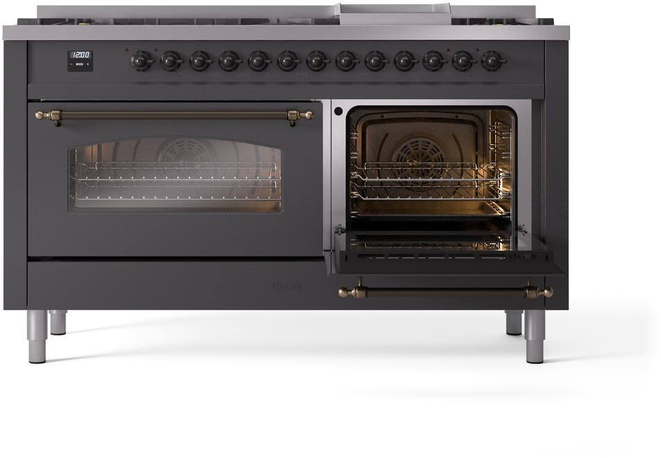 Ilve UP60FNMPMGBLP Graphite Matte With Bronze Trim, Lp
