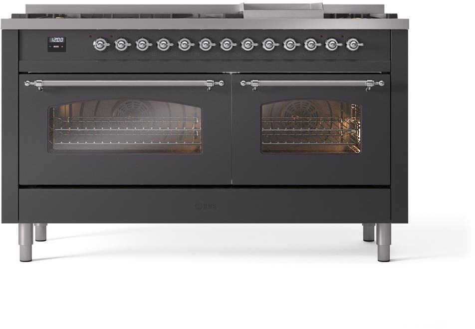 Ilve UP60FNMPMGCLP Graphite Matte With Chrome Trim, Lp