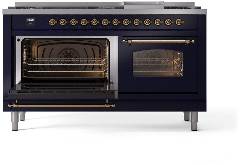 Ilve UP60FNMPMBGLP Midnight Blue With Brass Trim, Lp