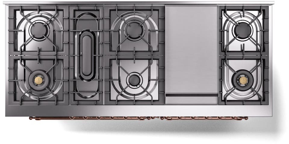 Ilve UP60FNMPMGPLP Graphite Matte With Copper Trim, Lp