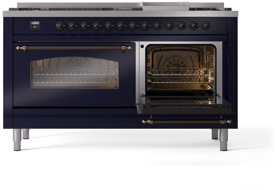 Ilve UP60FNMPMBBLP Midnight Blue With Bronze Trim, Lp