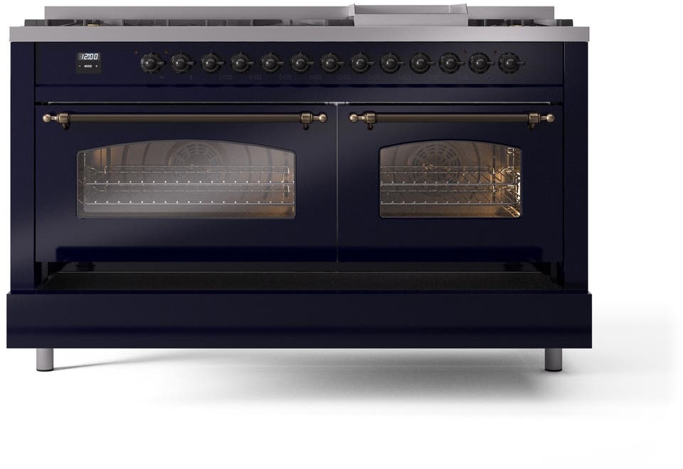 Ilve UP60FNMPMBBLP Midnight Blue With Bronze Trim, Lp
