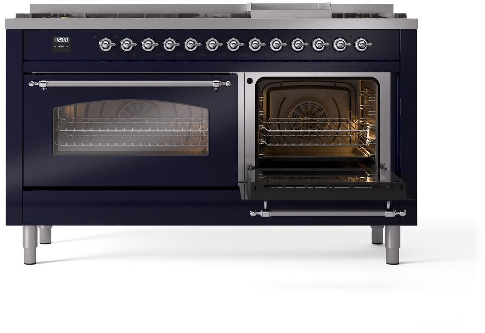 Ilve UP60FNMPMBCLP Midnight Blue With Chrome Trim, Lp