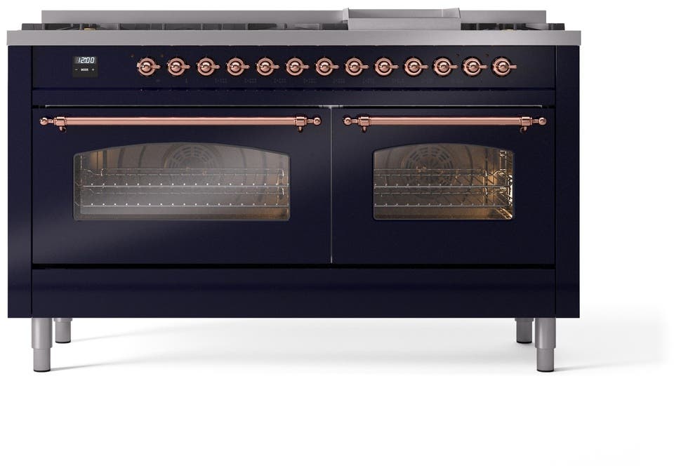 Ilve UP60FNMPMBPLP Midnight Blue With Copper Trim, Lp
