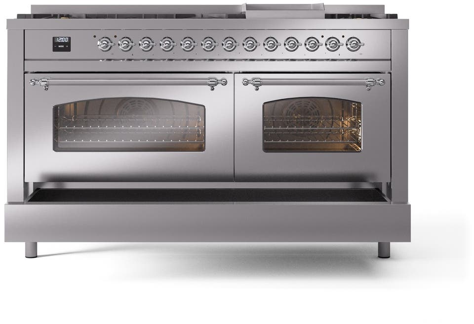 Ilve UP60FNMPSSCLP Stainless Steel With Chrome Trim, Lp