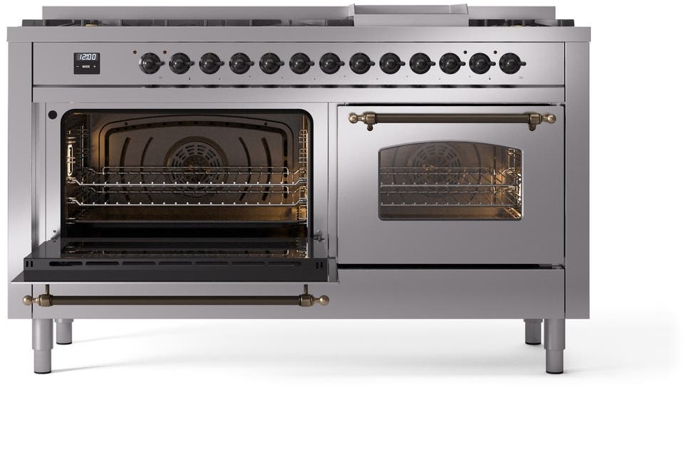 Ilve UP60FNMPSSBLP Stainless Steel With Bronze Trim, Lp