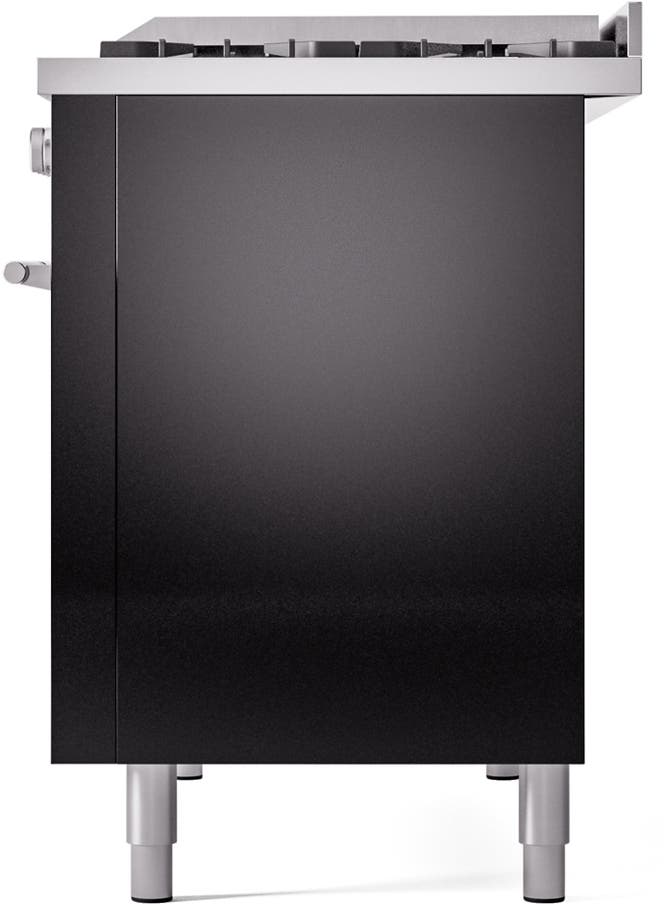 Ilve UP48FWMPBKLP Glossy Black With Satin Trim, Lp