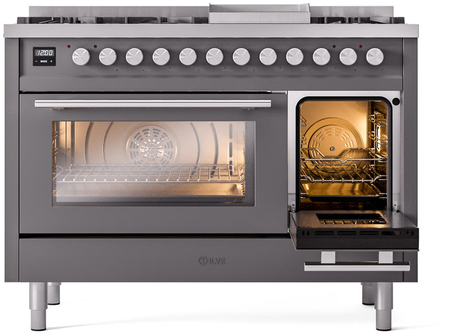 Ilve UP48FWMPMGLP Graphite Matte With Satin Trim, Lp