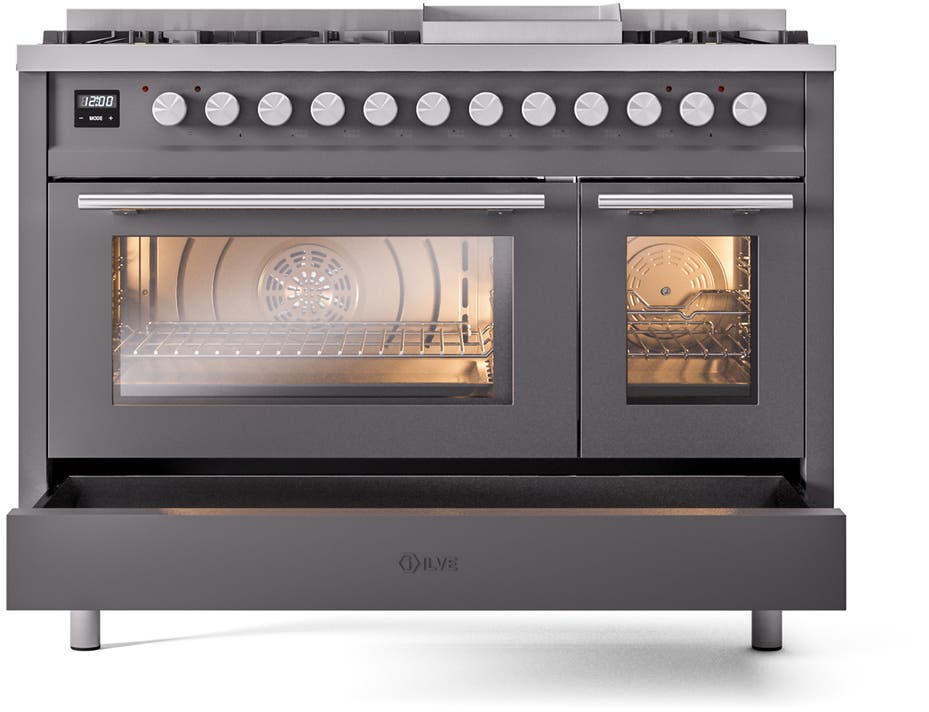 Ilve UP48FWMPMGLP Graphite Matte With Satin Trim, Lp