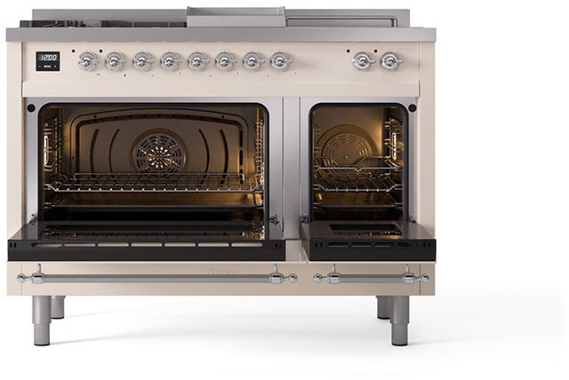 Ilve UP48FSQNMPAWCLP Nostalgie 48 Inch Dual Fuel Range with 5 Sealed Bu...