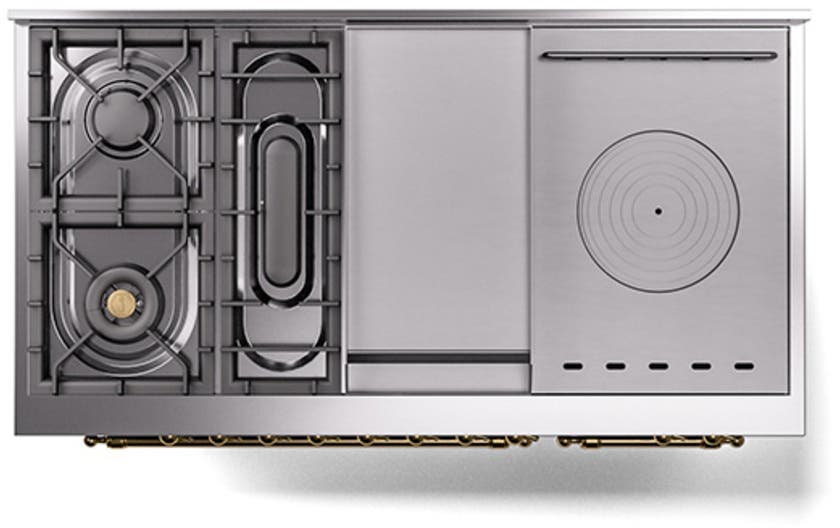Ilve UP48FSQNMPBGG Blue Grey With Brass Trim