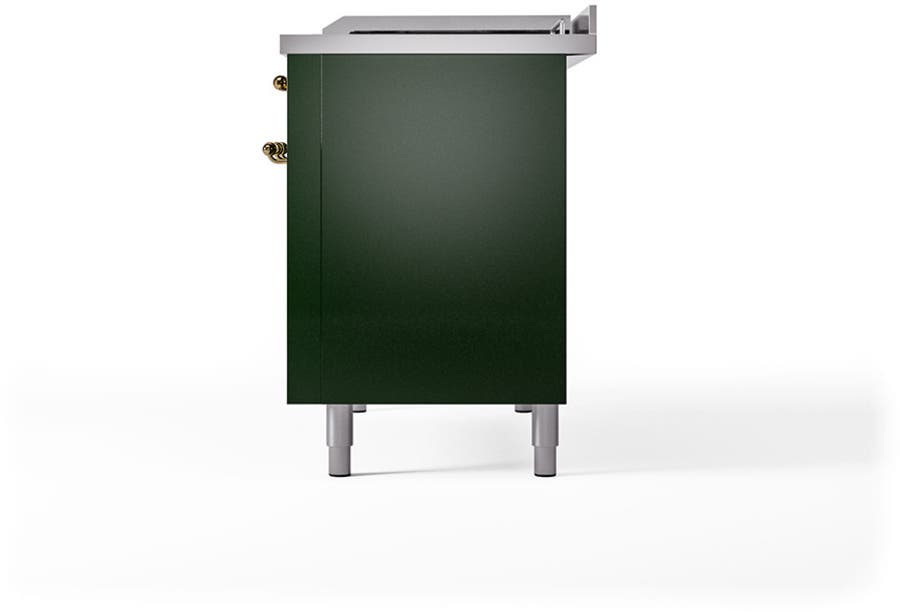 Ilve UP48FSQNMPEGGLP Emerald Green With Brass Trim, Lp