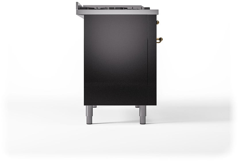 Ilve UP48FSQNMPBKG Nostalgie 48 Inch Dual Fuel Range with 5 Sealed Bu...