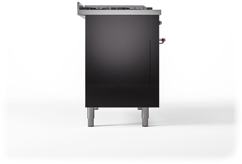 Ilve UP48FSQNMPBKPLP Nostalgie 48 Inch Dual Fuel Range with 5 Sealed Bu...