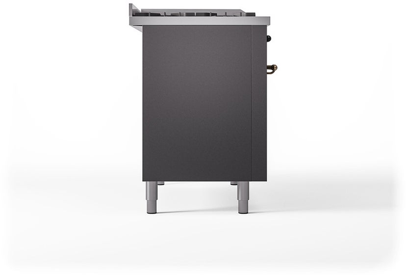 Ilve UP48FSQNMPMGB Nostalgie 48 Inch Dual Fuel Range with 5 Sealed Bu...