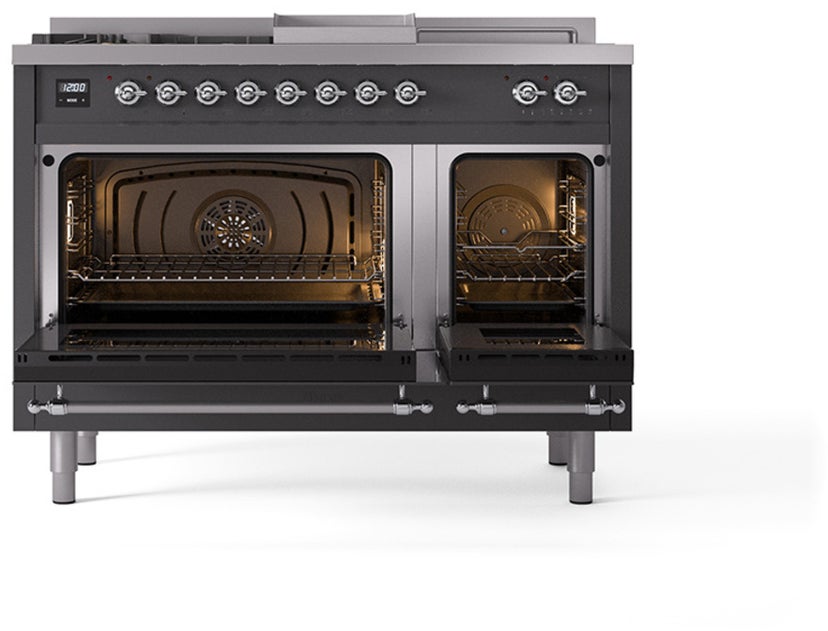 Ilve UP48FSQNMPMGC Nostalgie 48 Inch Dual Fuel Range with 5 Sealed Bu...