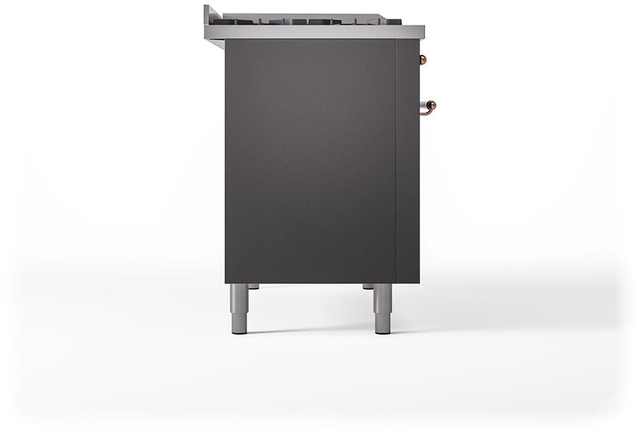 Ilve UP48FSQNMPMGPLP Graphite Matte With Copper Trim, Lp