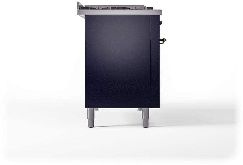 Ilve UP48FSQNMPMBB Nostalgie 48 Inch Dual Fuel Range with 5 Sealed Bu...