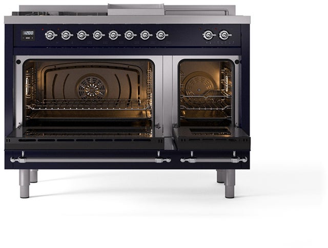 Ilve UP48FSQNMPMBC Nostalgie 48 Inch Dual Fuel Range with 5 Sealed Bu...