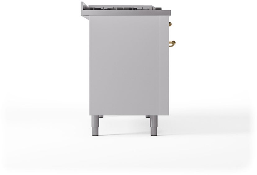 Ilve UP48FSQNMPWHGLP Nostalgie 48 Inch Dual Fuel Range with 5 Sealed Bu...