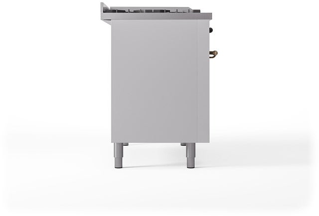 Ilve UP48FSQNMPWHB Nostalgie 48 Inch Dual Fuel Range with 5 Sealed Bu...