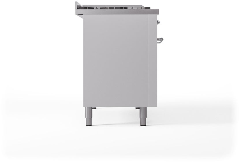 Ilve UP48FSQNMPWHCLP Nostalgie 48 Inch Dual Fuel Range with 5 Sealed Bu...