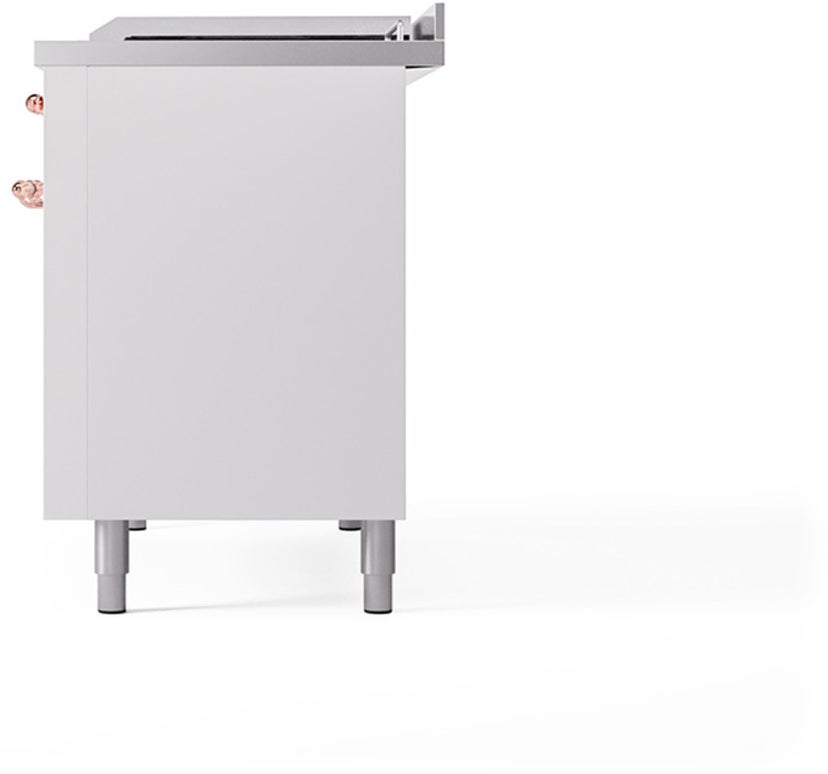 Ilve UP48FSQNMPWHPLP Nostalgie 48 Inch Dual Fuel Range with 5 Sealed Bu...