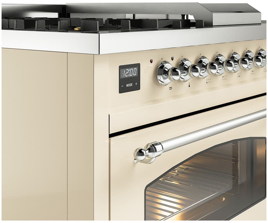 Ilve UP48FSNMPAWCLP Antique White With Chrome Trim, Lp