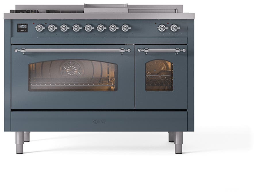 Ilve UP48FSNMPBGCLP Blue Grey With Chrome Trim, Lp