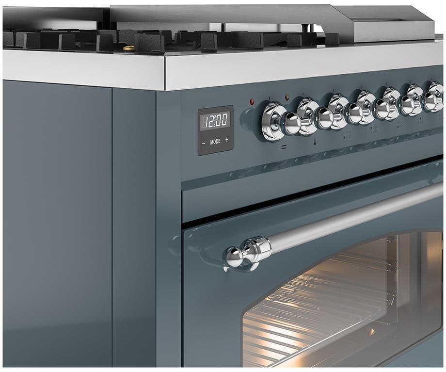 Ilve UP48FSNMPBGCLP Blue Grey With Chrome Trim, Lp
