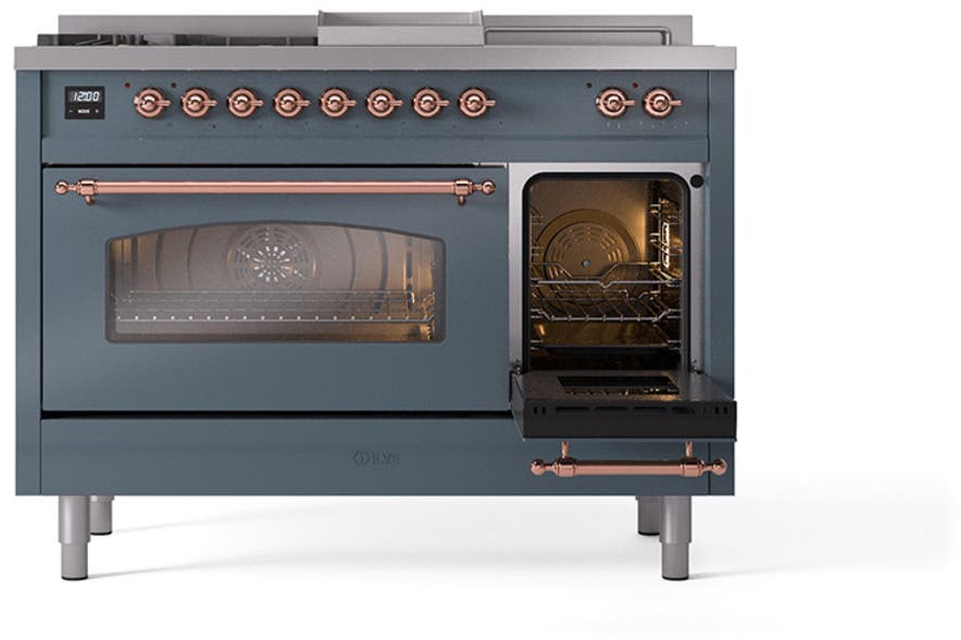 Ilve UP48FSNMPBGPLP Blue Grey With Copper Trim, Lp