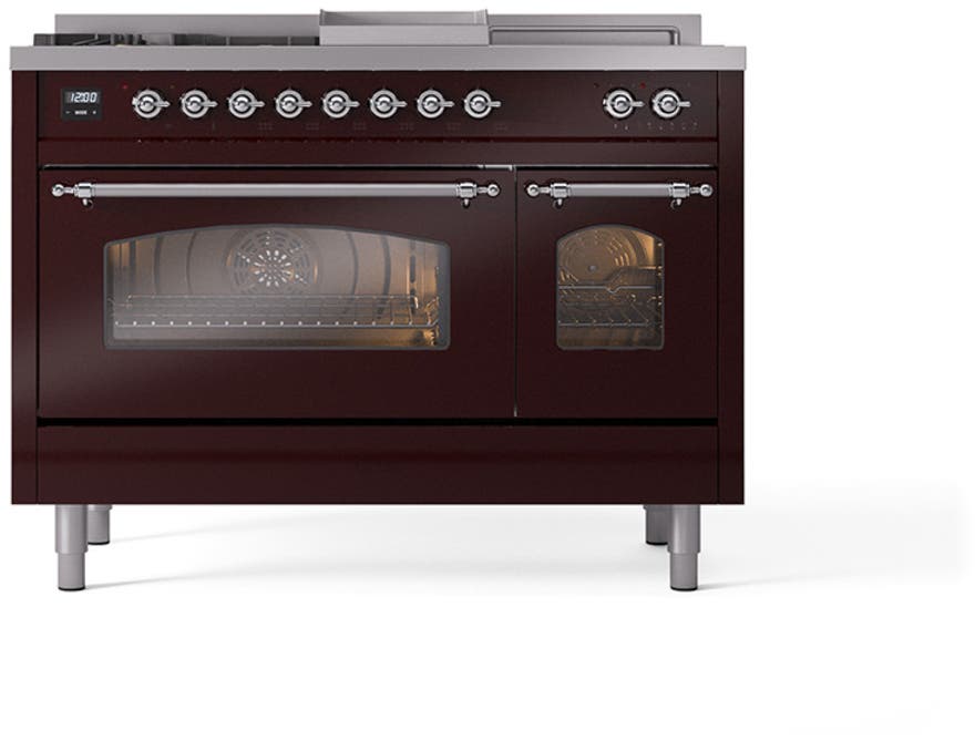 Ilve UP48FSNMPBUCLP Burgundy With Chrome Trim, Lp
