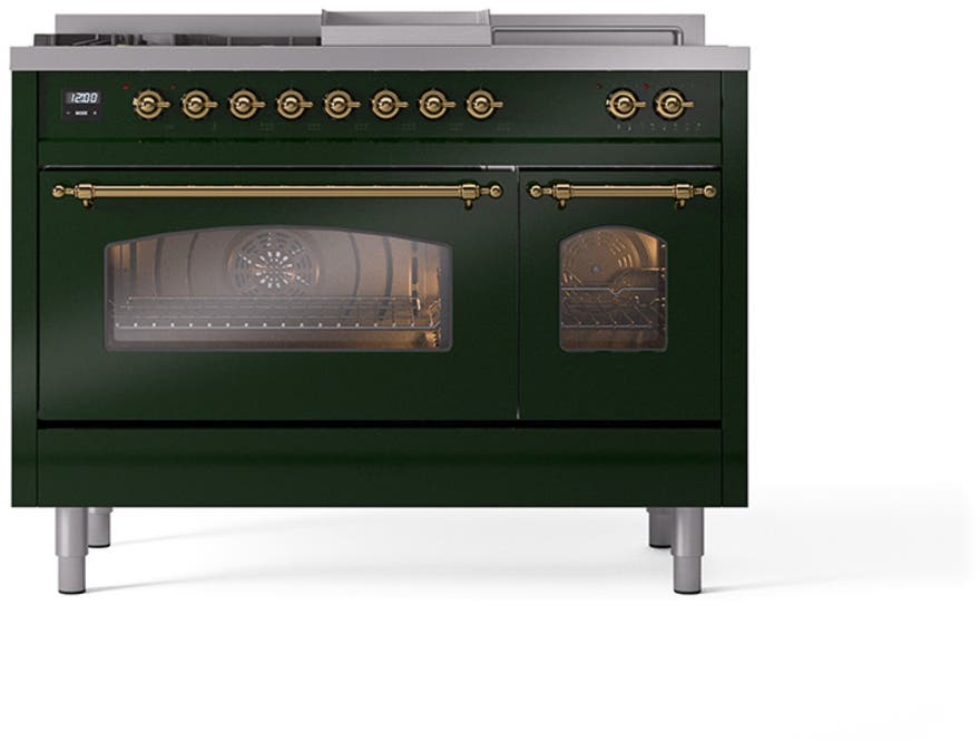 Ilve UP48FSNMPEGGLP Emerald Green With Brass Trim, Lp