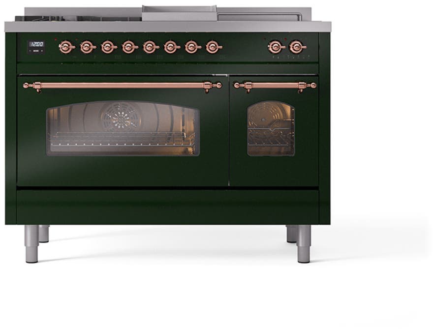 Ilve UP48FSNMPEGPLP Emerald Green With Copper Trim, Lp