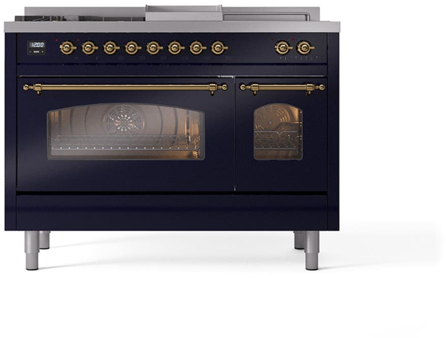 Ilve UP48FSNMPMBGLP Midnight Blue With Brass Trim, Lp