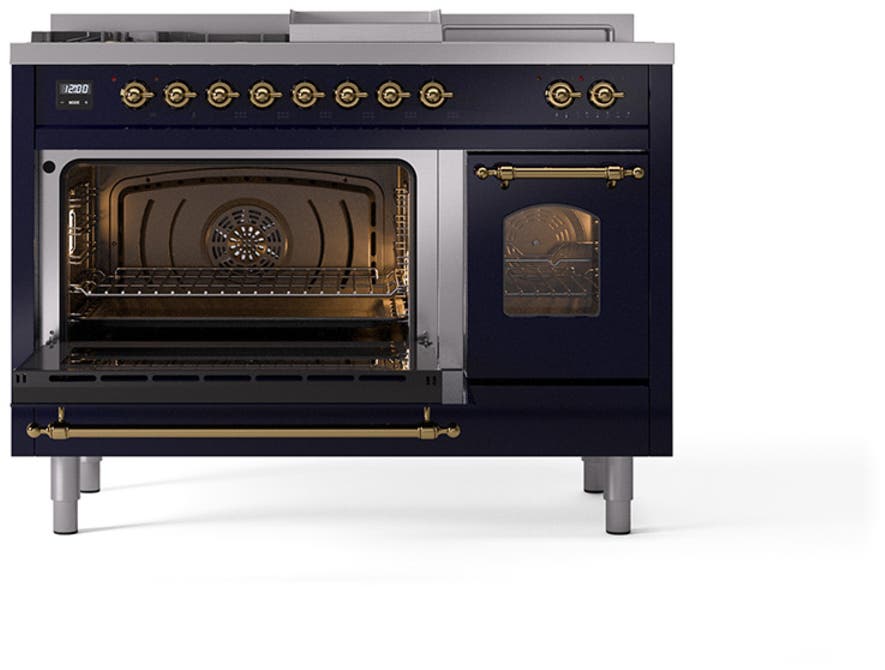 Ilve UP48FSNMPMBGLP Midnight Blue With Brass Trim, Lp