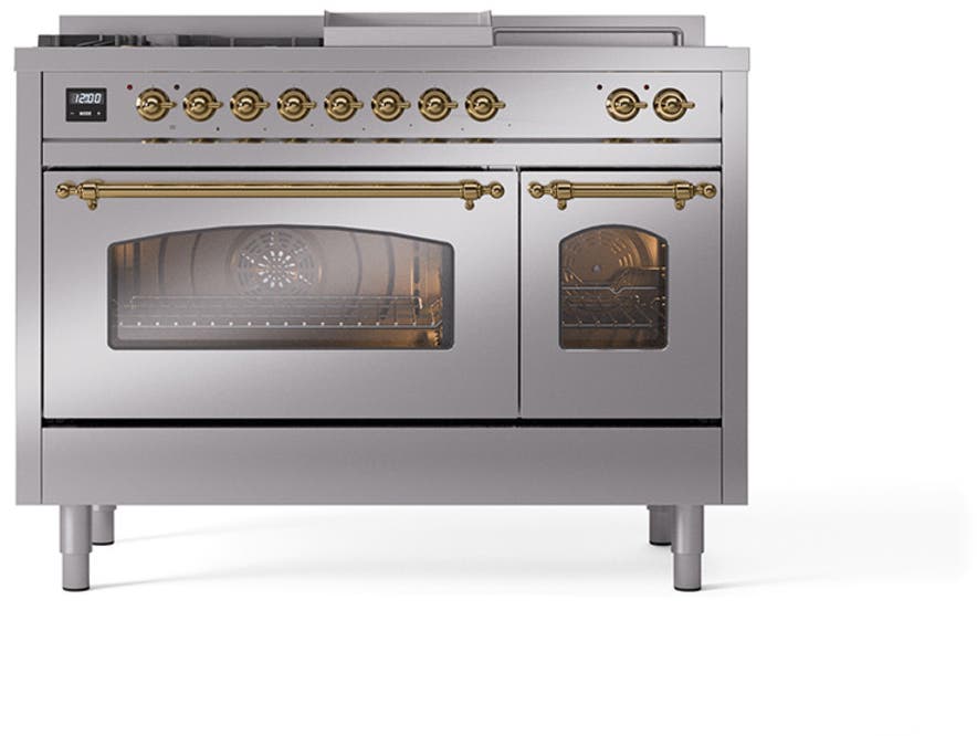Ilve UP48FSNMPSSGLP Stainless Steel With Brass Trim, Lp
