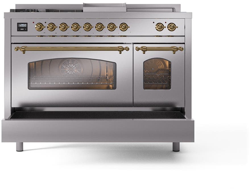 Ilve UP48FSNMPSSGLP Stainless Steel With Brass Trim, Lp