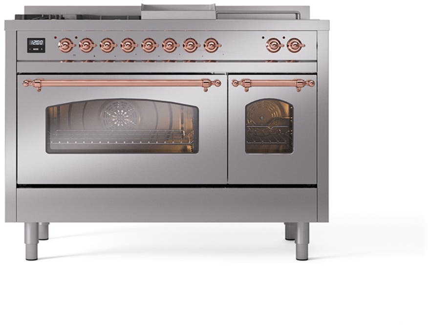 Ilve UP48FSNMPSSPLP Stainless Steel With Copper Trim, Lp