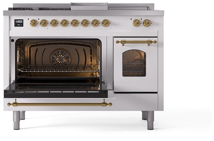 Ilve UP48FSNMPWHGLP White With Brass Trim, Lp