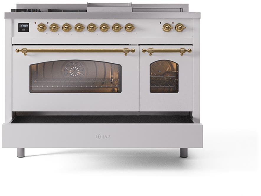 Ilve UP48FSNMPWHGLP White With Brass Trim, Lp