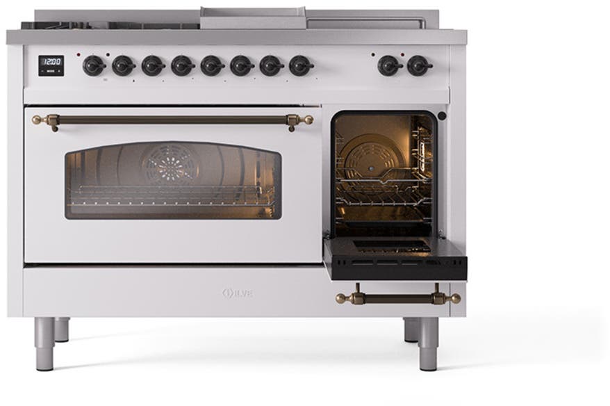 Ilve UP48FSNMPWHBLP White With Bronze Trim, Lp
