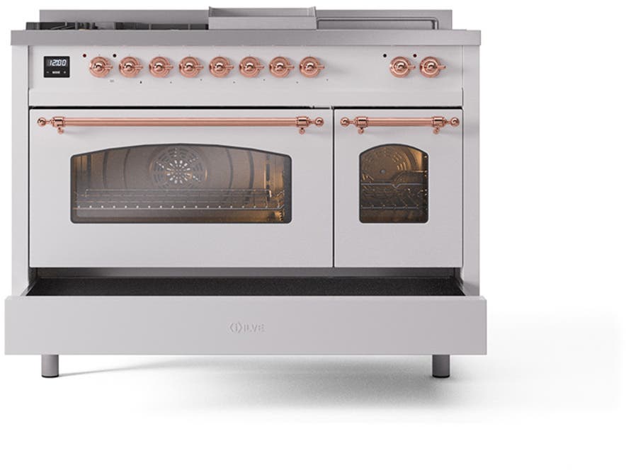 Ilve UP48FSNMPWHPLP White With Copper Trim, Lp
