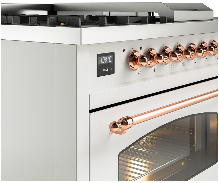 Ilve UP48FSNMPWHPLP White With Copper Trim, Lp