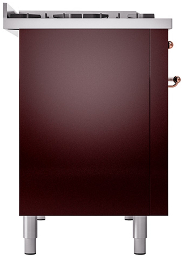 Ilve UP48FQNMPBUPLP Burgundy With Copper Trim, Lp