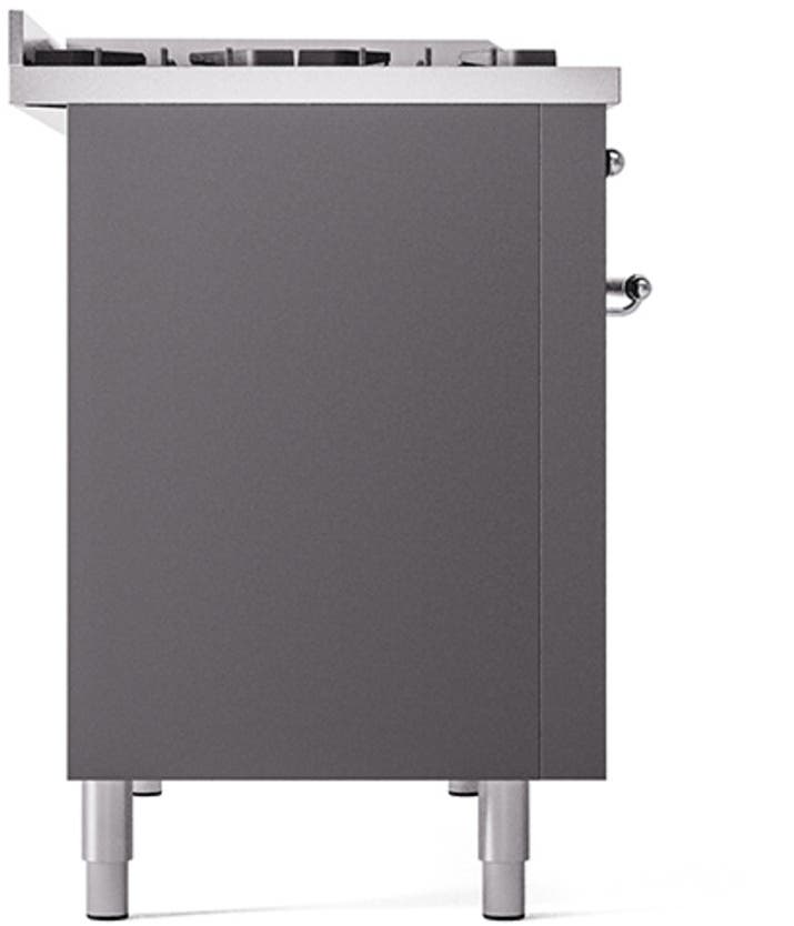Ilve UP48FQNMPMGCLP Graphite Matte With Chrome Trim, Lp
