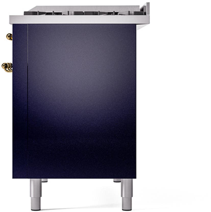 Ilve UP48FQNMPMBG Midnight Blue With Brass Trim